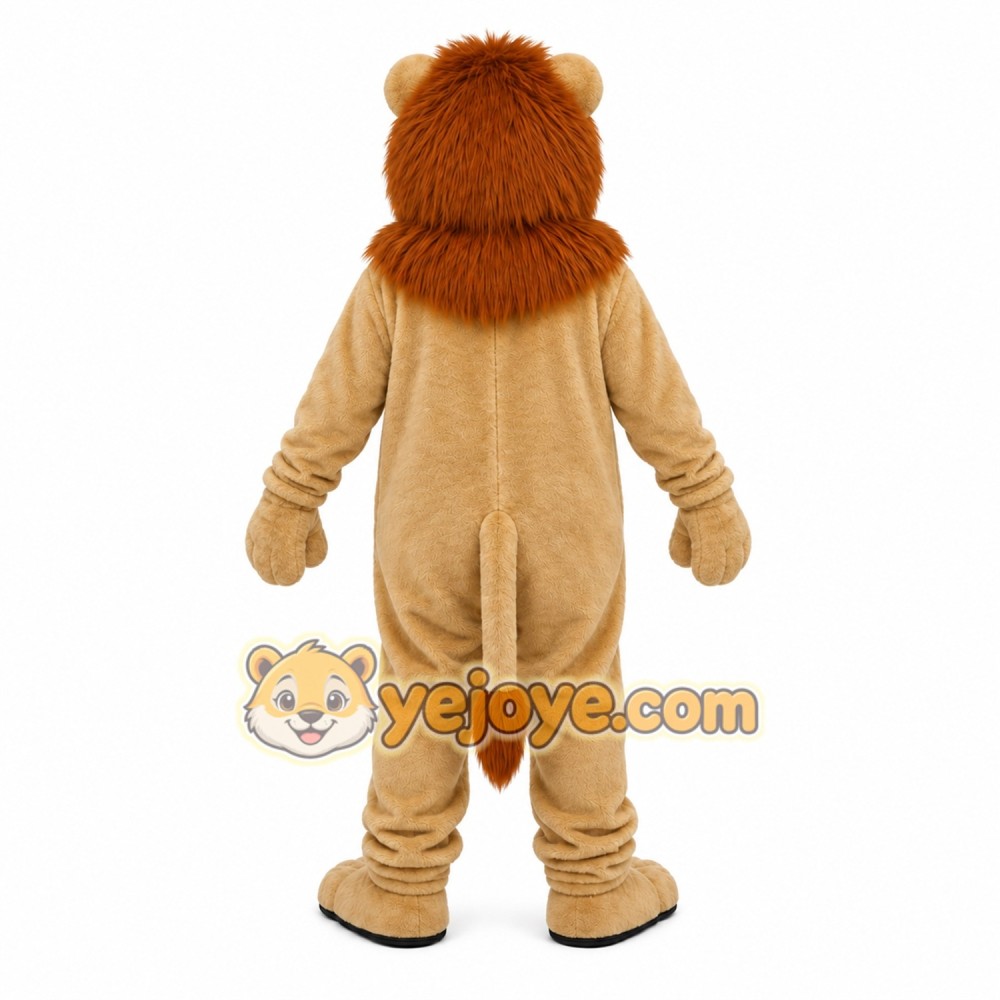 Tan Lion Mascot Costume