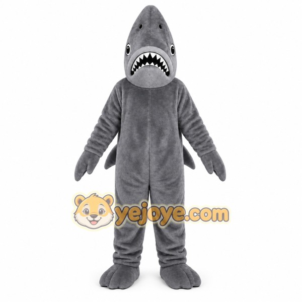 Gray Shark Mascot Costume