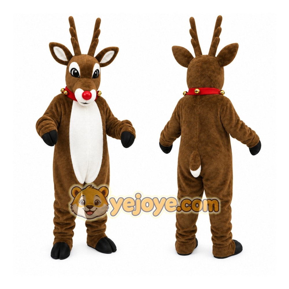 Brown Reindeer Mascot Costume Brown Reindeer Mascot Costume