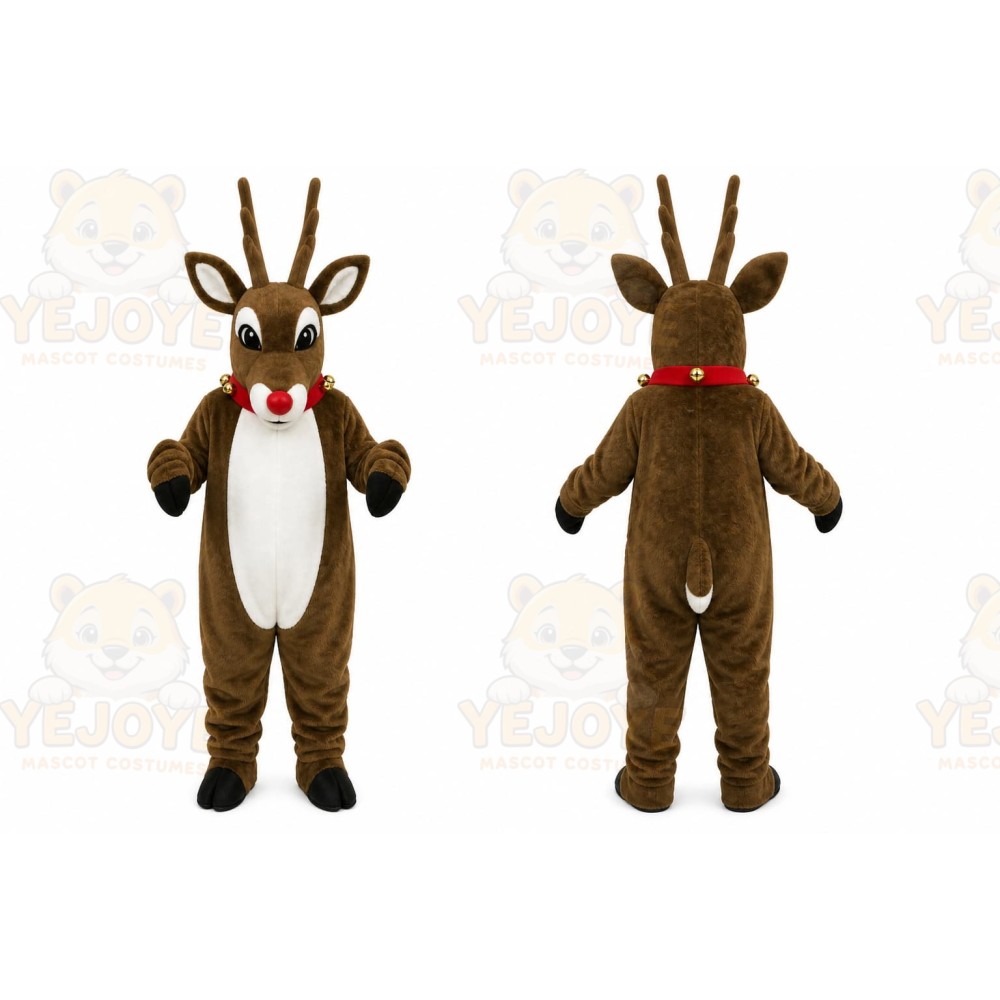 Brown Reindeer Mascot Costume
