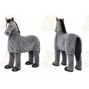 Gray Horse Mascot Costume