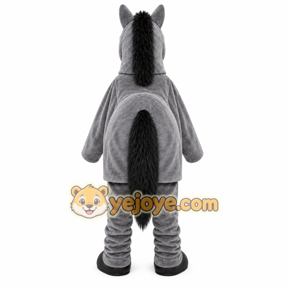 Gray Horse Mascot Costume