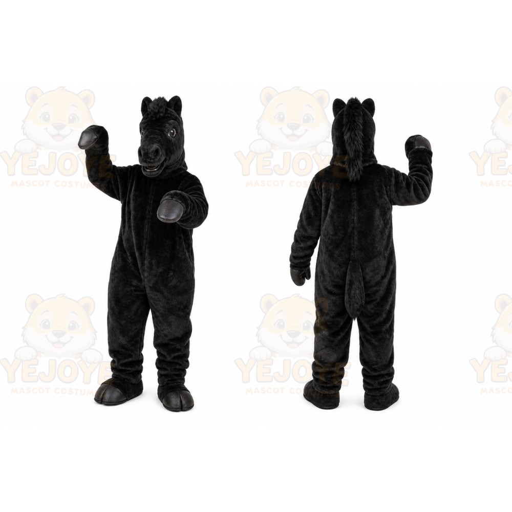 Black Horse Mascot Costume