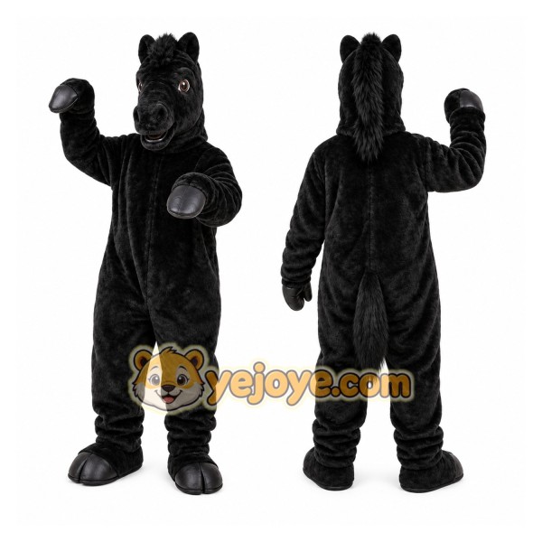 Black Horse Mascot Costume