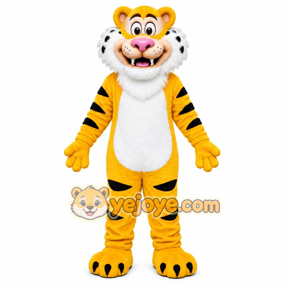 Yellow Tiger Mascot Costume Yellow Tiger Mascot Costume