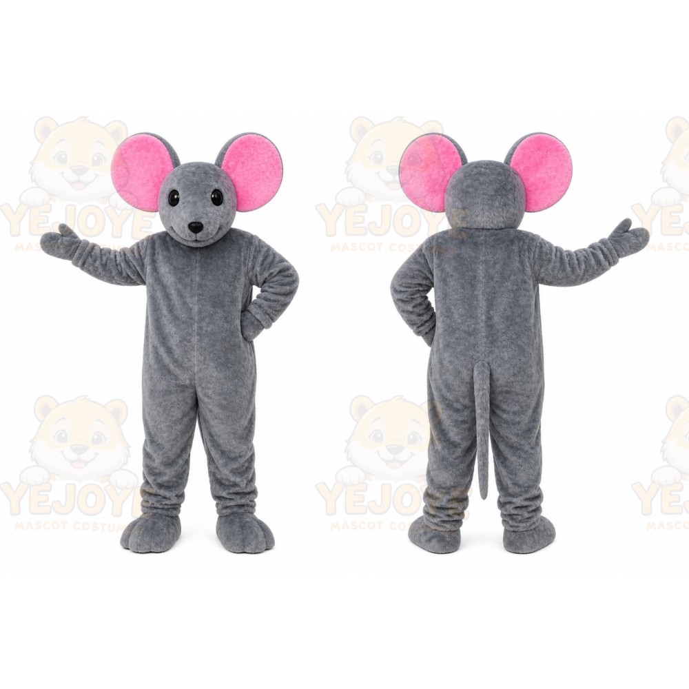 Gray Mouse Mascot Costume