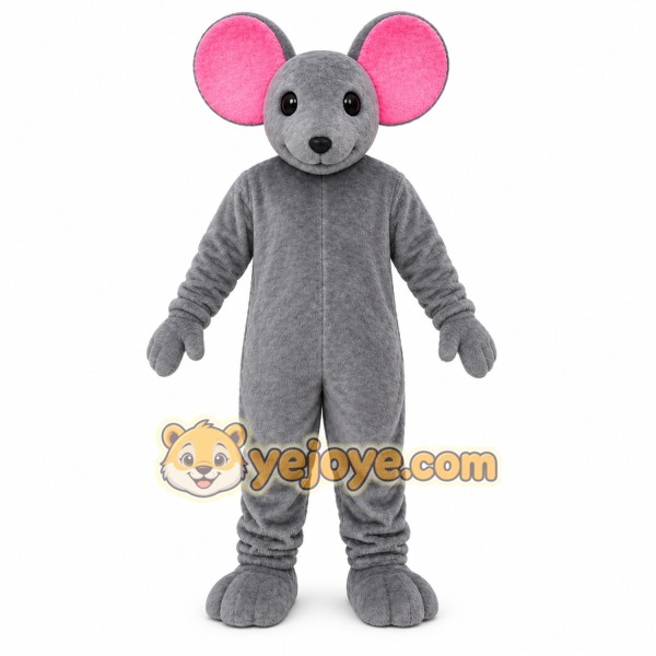 Gray Mouse Mascot Costume