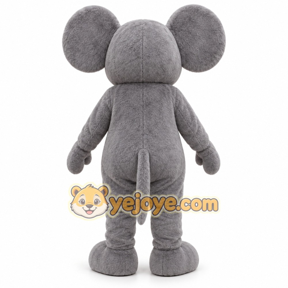 Gray Mouse Mascot Costume Gray Mouse Mascot Costume