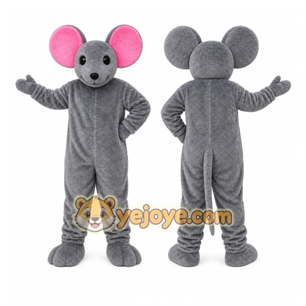 Gray Mouse Mascot Costume