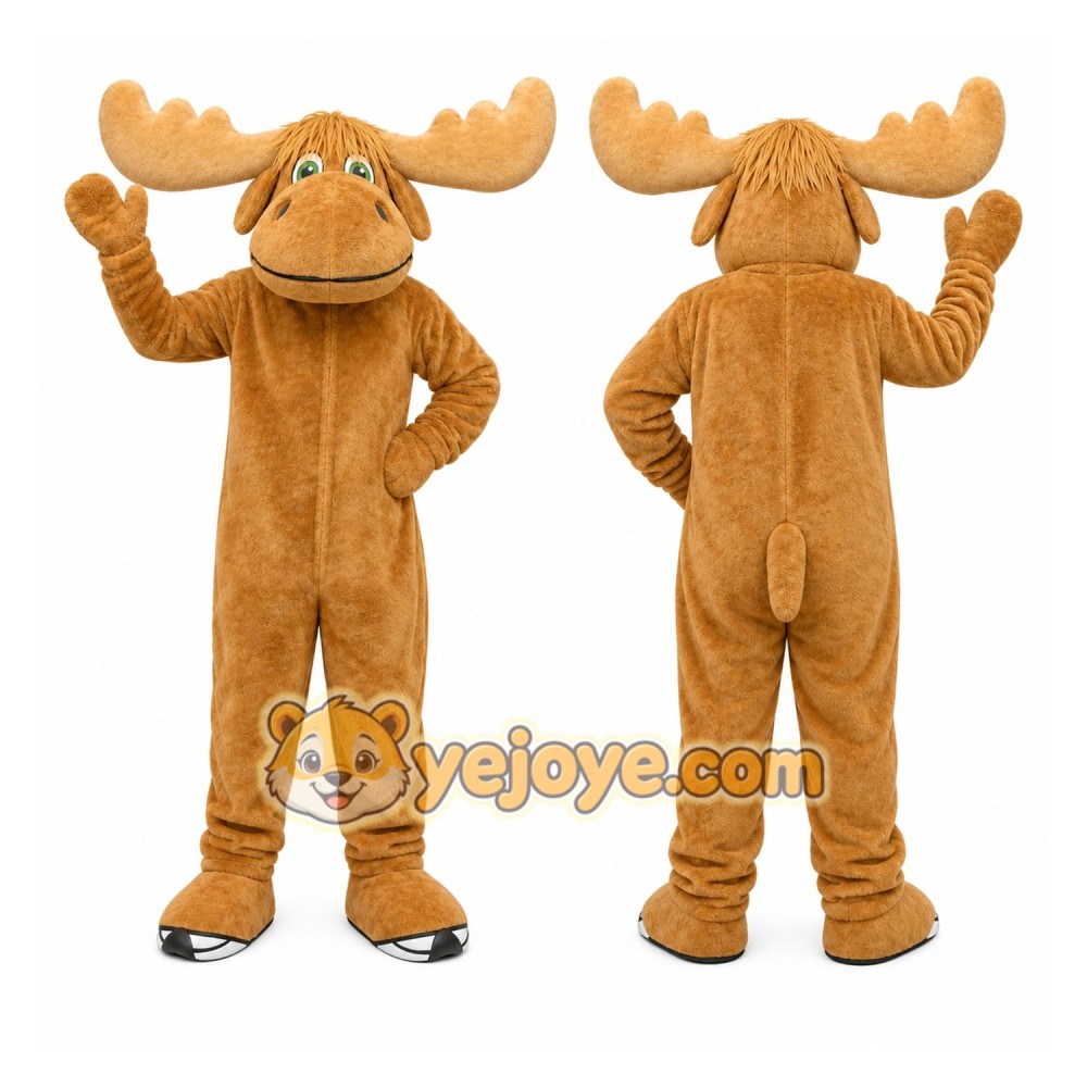 Tan Deer Mascot Costume Tan Deer Mascot Costume