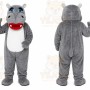 Gray Hippo Mascot Costume