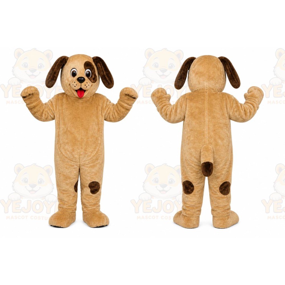 Beige Puppy Mascot Costume