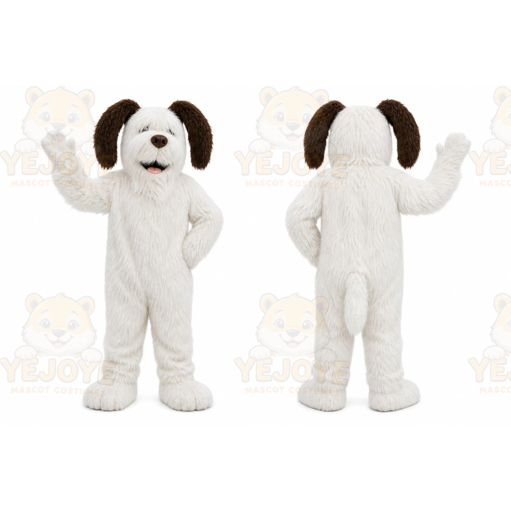 White Puppy Mascot Costume