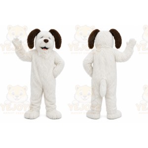 White Puppy Mascot Costume