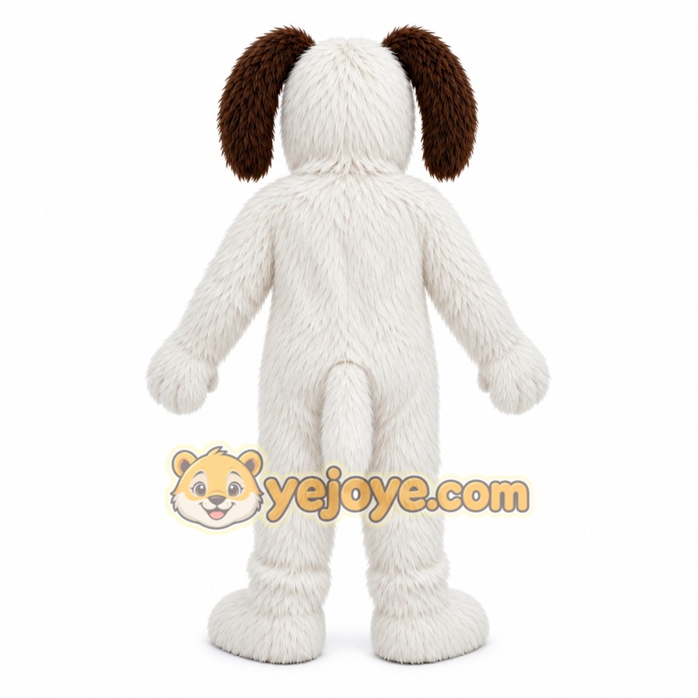 White Puppy Mascot Costume White Puppy Mascot Costume