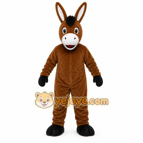 Brown Donkey Mascot Costume Brown Donkey Mascot Costume
