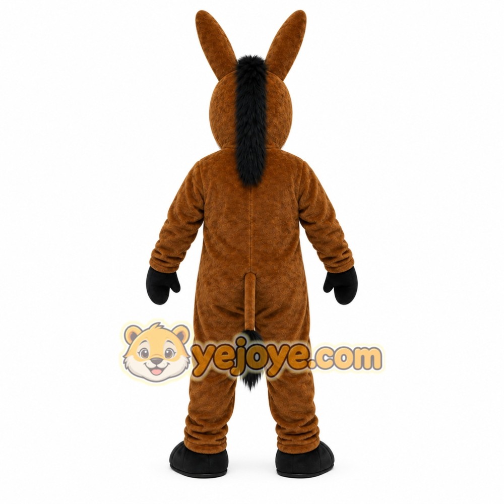Brown Donkey Mascot Costume Brown Donkey Mascot Costume