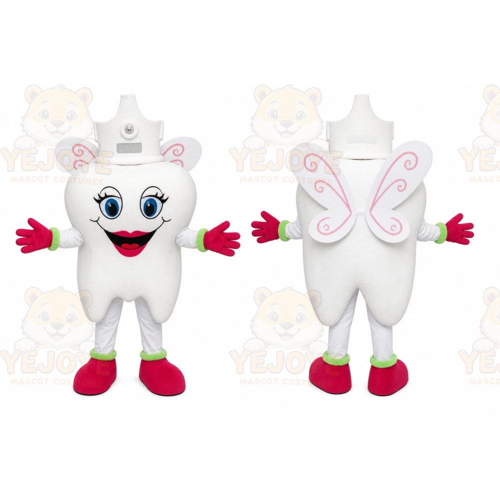 White Tooth Fairy Mascot Costume
