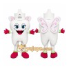 White Tooth Fairy Mascot Costume