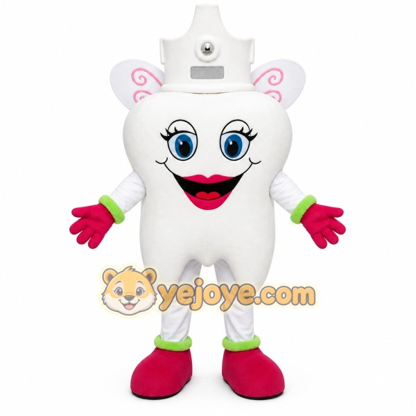 White Tooth Fairy Mascot Costume