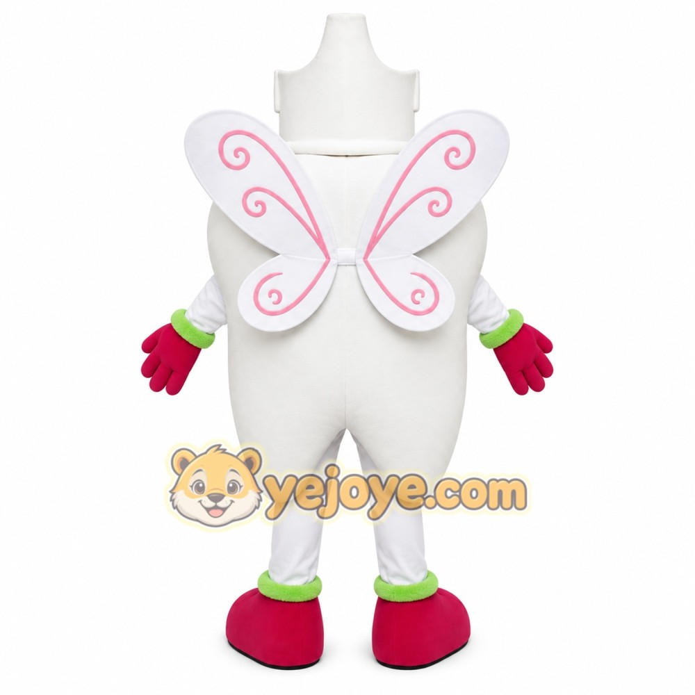 White Tooth Fairy Mascot Costume