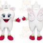 White Tooth Fairy Mascot Costume