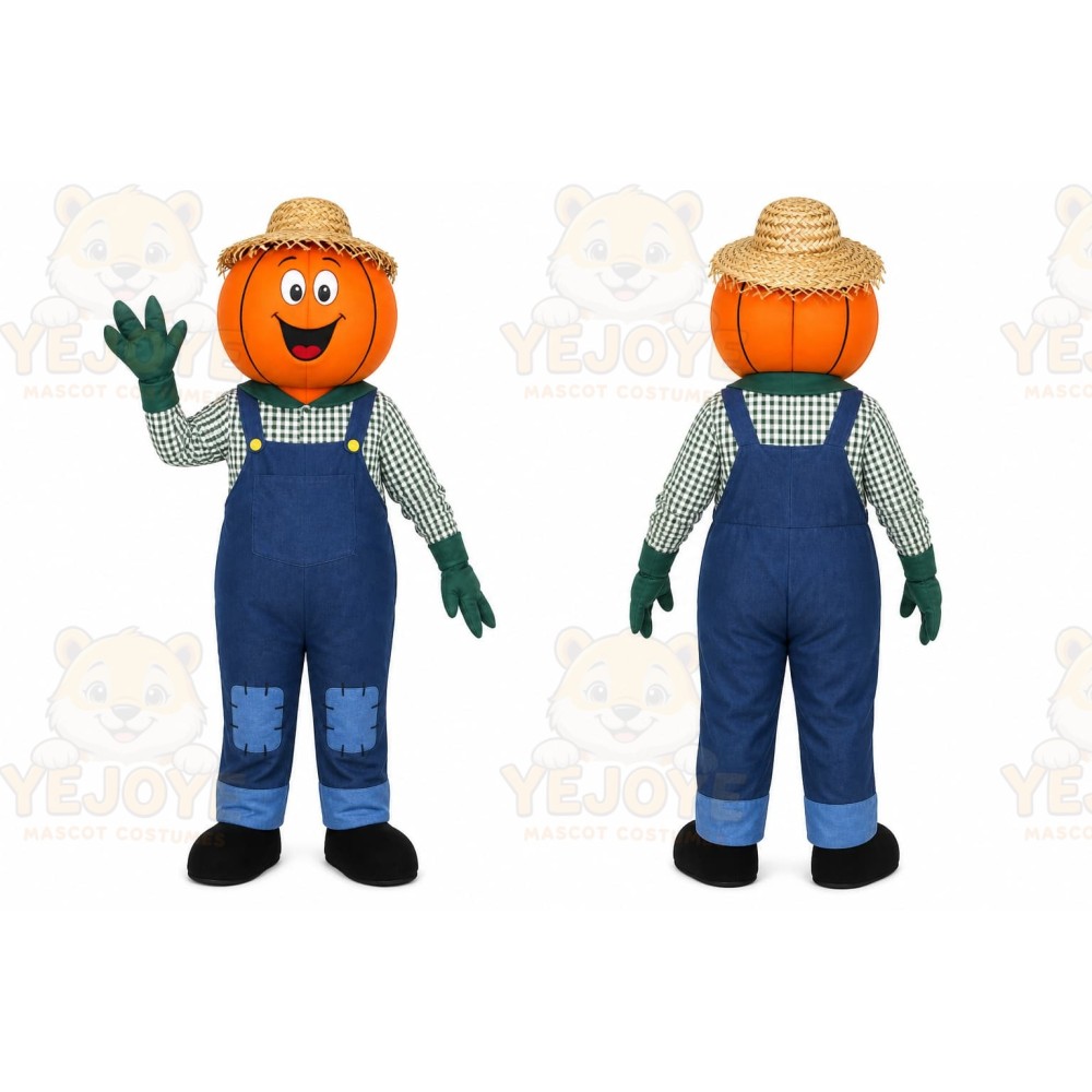 Pumpkin Farmer Mascot Costume