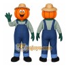 Pumpkin Farmer Mascot Costume Pumpkin Farmer Mascot Costume