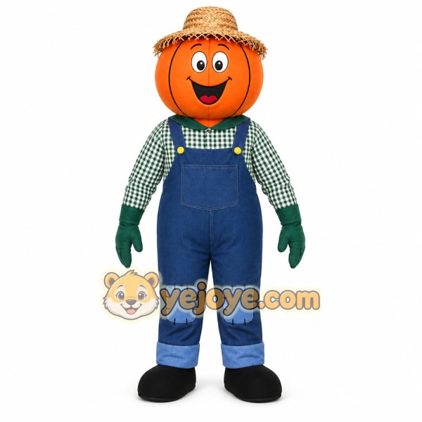 Pumpkin Farmer Mascot Costume