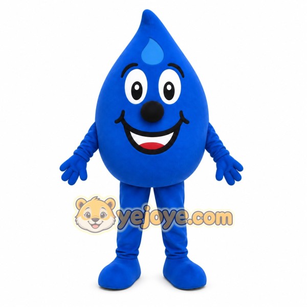 Blue Water Drop Mascot Costume