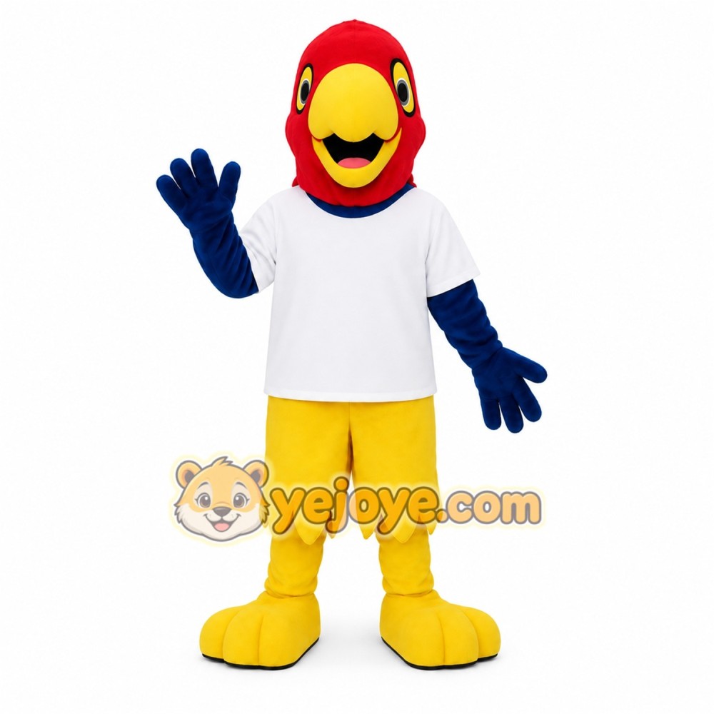 Red Parrot Mascot Costume Red Parrot Mascot Costume