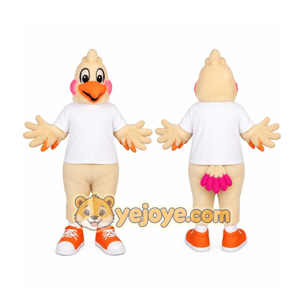 Beige Bird Mascot Costume Beige Bird Mascot Costume