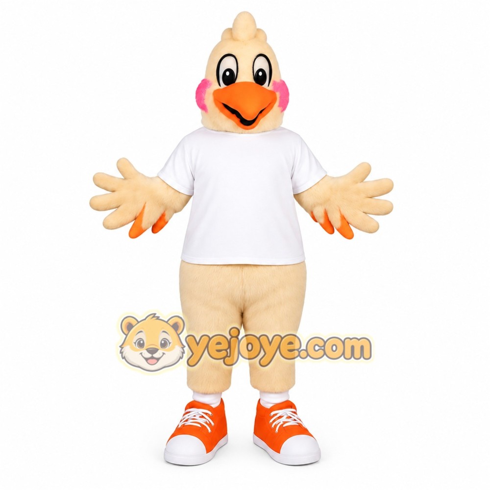 Beige Bird Mascot Costume Beige Bird Mascot Costume