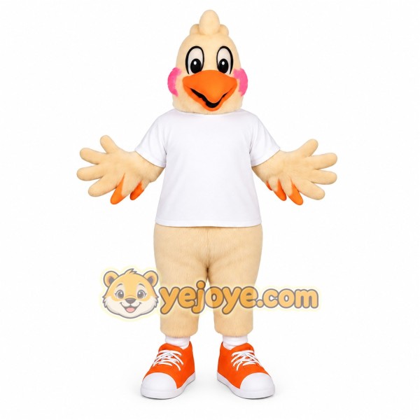 Beige Bird Mascot Costume