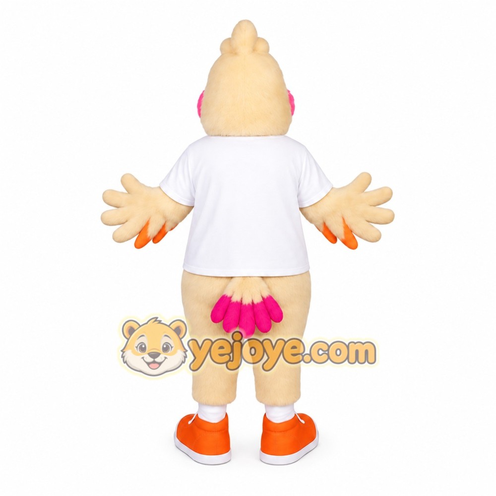Beige Bird Mascot Costume Beige Bird Mascot Costume