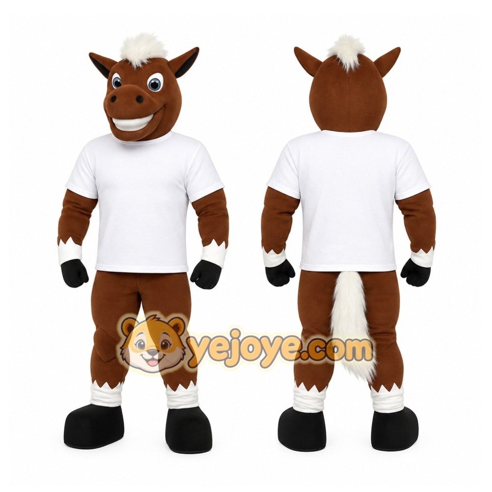 Brown Horse Mascot Costume