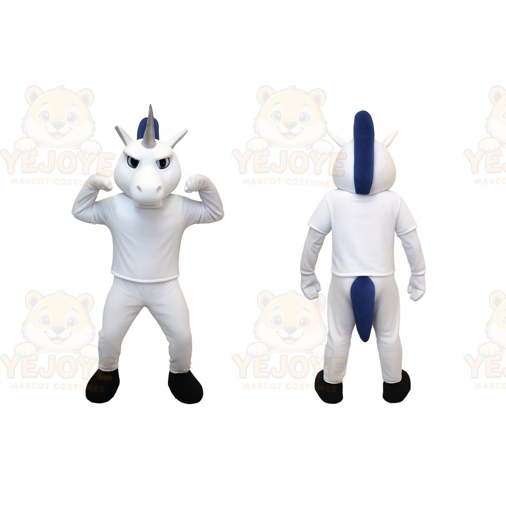 White Unicorn Mascot Costume