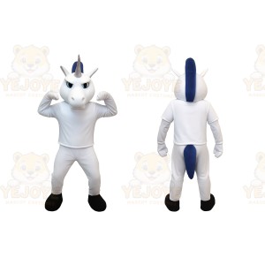 White Unicorn Mascot Costume