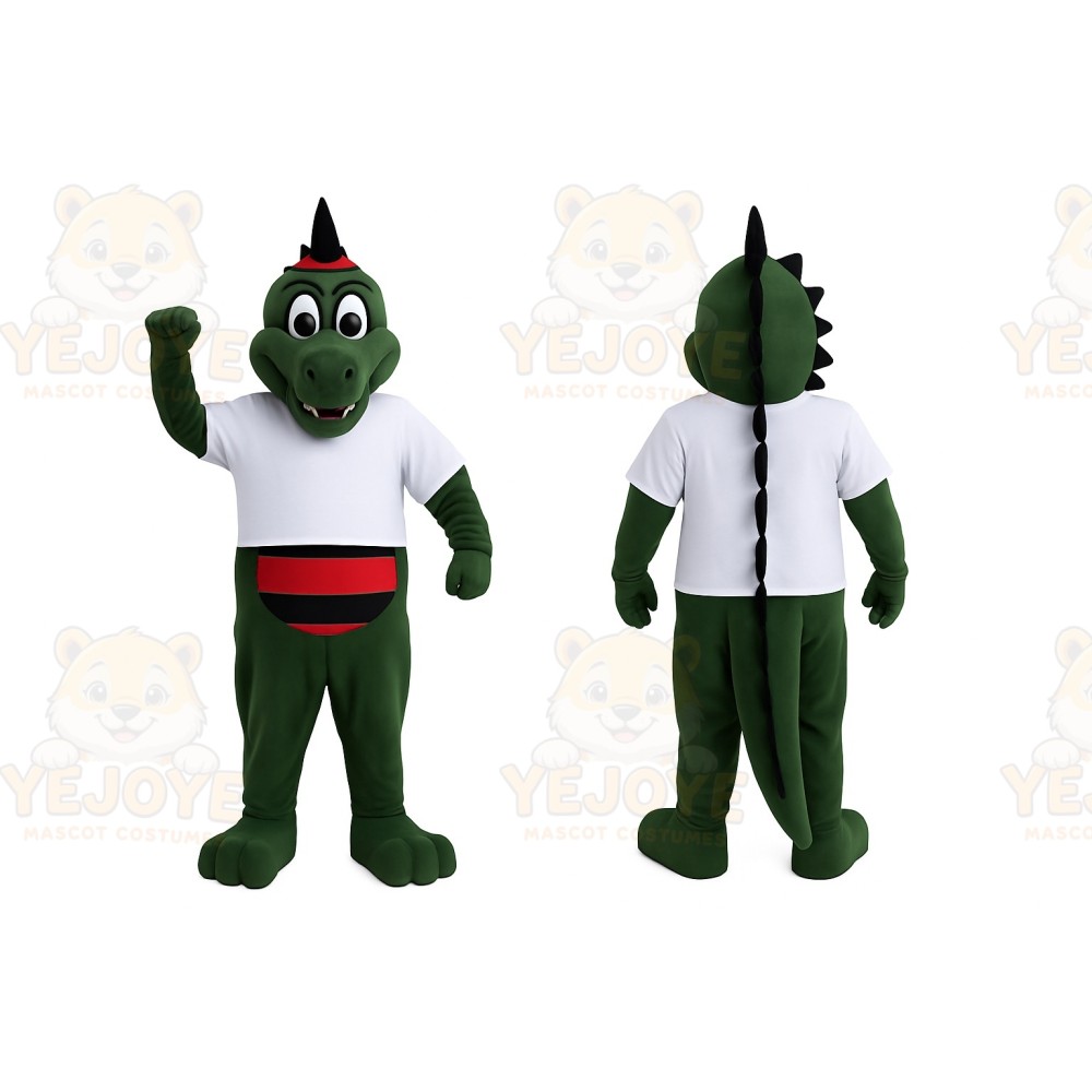 Green Dinosaur Mascot Costume
