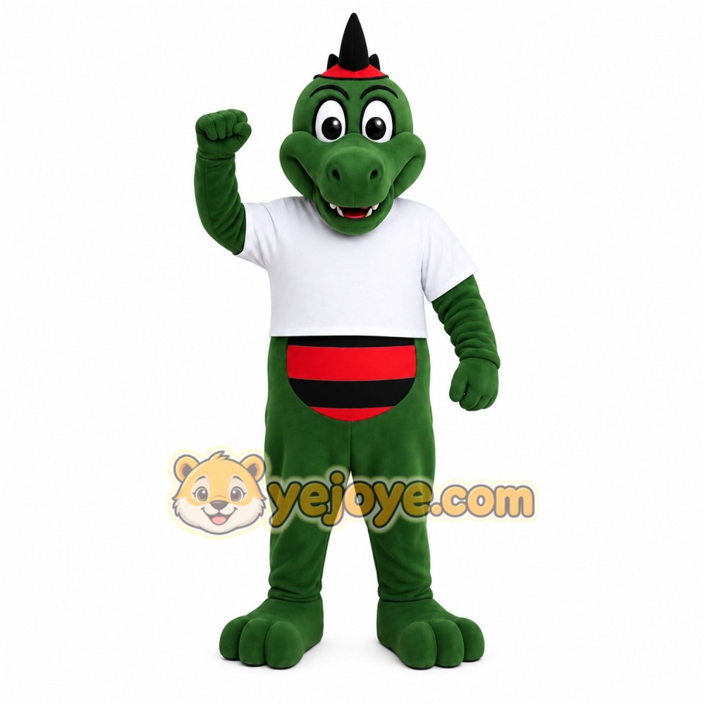 Green Dinosaur Mascot Costume Green Dinosaur Mascot Costume