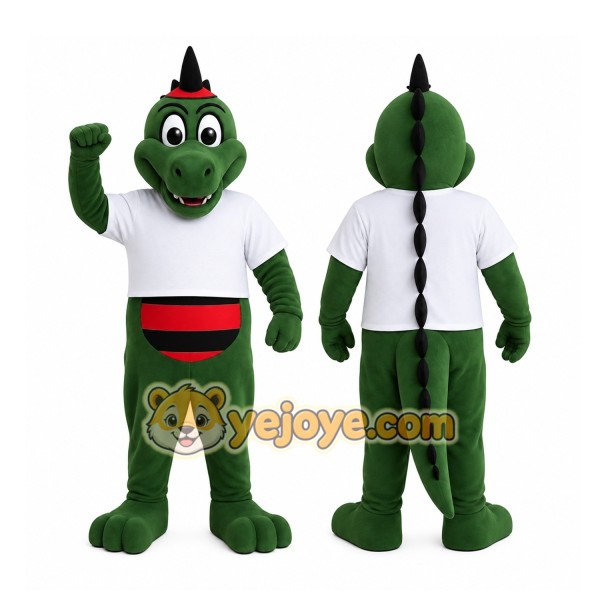 Green Dinosaur Mascot Costume