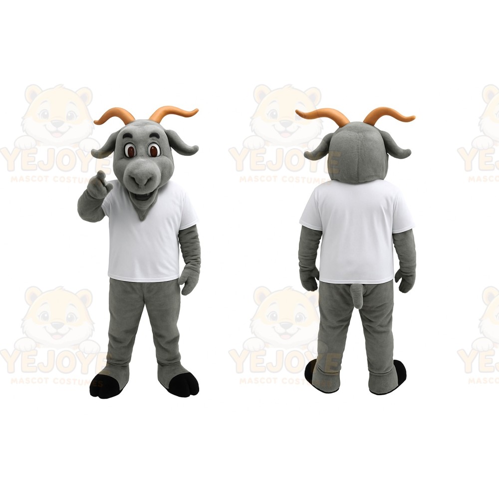 Gray Goat Mascot Costume