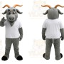 Gray Goat Mascot Costume