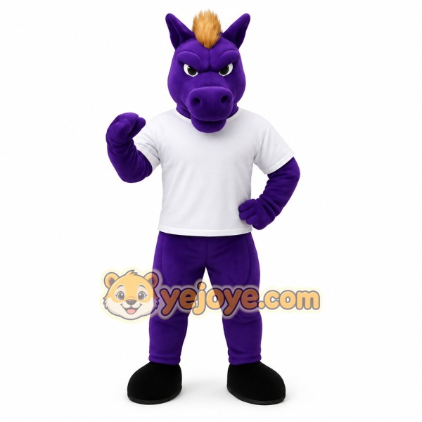 Purple Horse Mascot Costume