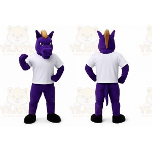 Purple Horse Mascot Costume