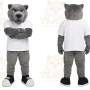 Gray Bear Mascot Costume