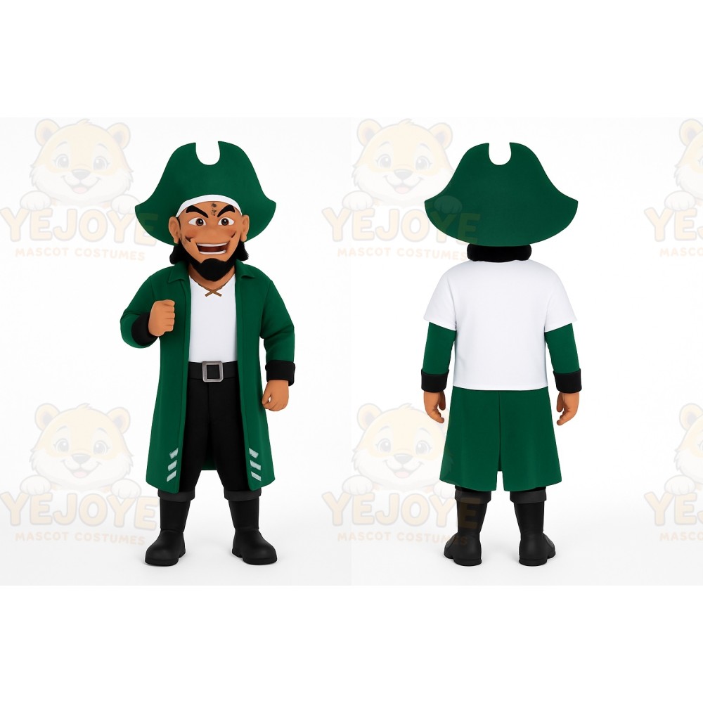 Green Pirate Mascot Costume