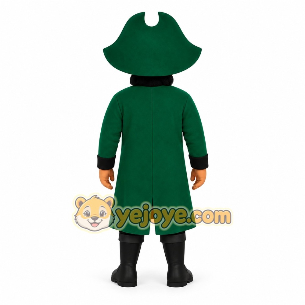 Green Pirate Mascot Costume Green Pirate Mascot Costume