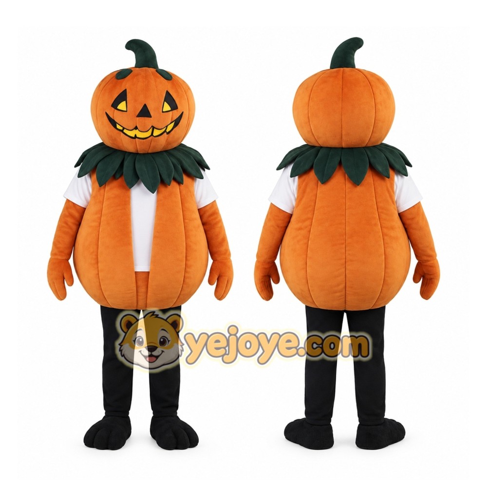 Orange Pumpkin Mascot Costume Orange Pumpkin Mascot Costume