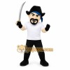 Black Pirate Mascot Costume Black Pirate Mascot Costume